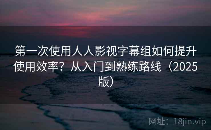 第一次使用人人影视字幕组如何提升使用效率？从入门到熟练路线（2025版）