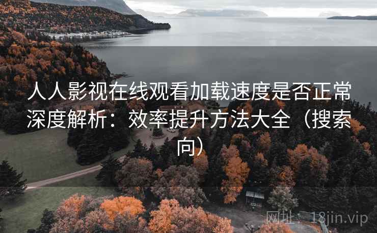 人人影视在线观看加载速度是否正常深度解析：效率提升方法大全（搜索向）