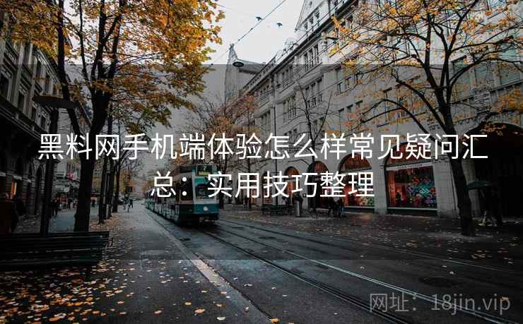 黑料网手机端体验怎么样常见疑问汇总：实用技巧整理
