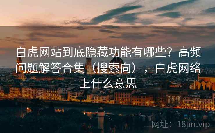 白虎网站到底隐藏功能有哪些？高频问题解答合集（搜索向），白虎网络上什么意思